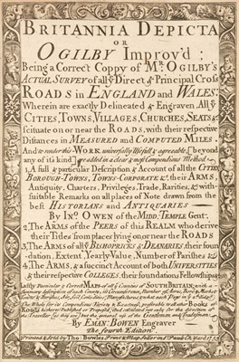 Lot 144 - Owen (John & Bowen,  Emanuel). Britannia Depicta or Ogilby Improv'd, 4th ed., 1759
