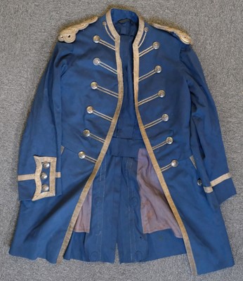 Lot 230 - Clothing. A footman's livery frock coat, mid-late 19th century, & other items