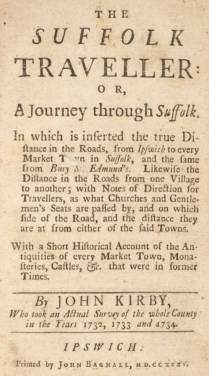 Lot 34 - Kirby (John). The Suffolk Traveller, 1st edition, 1735