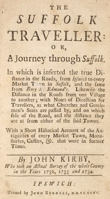 Lot 34 - Kirby (John). The Suffolk Traveller, 1st edition, 1735