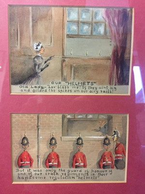 Lot 251 - English School. The Life Guards, watercolour circa 1880 and others