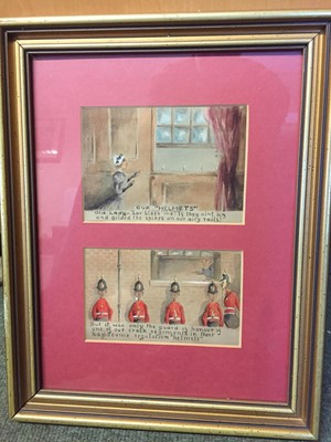 Lot 251 - English School. The Life Guards, watercolour circa 1880 and others