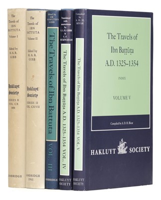 Lot 61 - Ibn Battuta. The Travels of Ibn Battuta, 5 volumes, 1st edition, 1958-2000