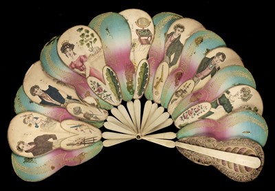 Lot 260 - Fan. A Regency fortune-telling or puzzle fan, English, 1820s