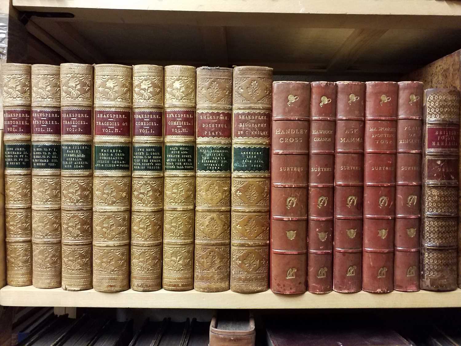 Lot 397 - Bindings. 67 volumes of 19th century literature