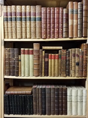 Lot 397 - Bindings. 67 volumes of 19th century literature