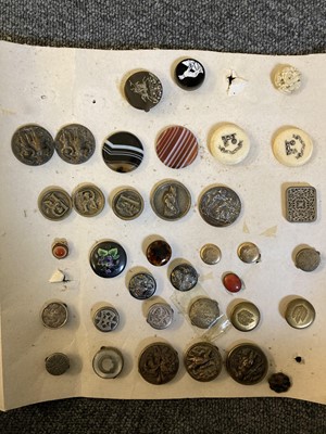 Lot 221 - Buttons. A collection of buttons, 19th and 20th century