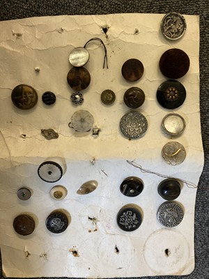 Lot 221 - Buttons. A collection of buttons, 19th and 20th century