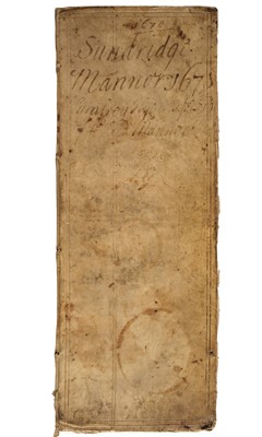 Lot 167 - Kent. A Booke of Receipts for the Mannour of Sunderidge, 1677-1717