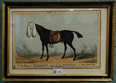 Lot 215 - Heath (William). Four caricatures, 'Lots 1 - 4'Thomas McLean, 1829