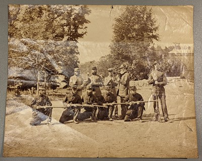 Lot 3 - American Civil War. Two albumen print photographs of Union Army soldiers, c.1861-5