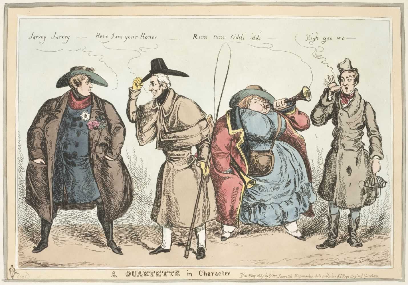 Lot 214 - Heath (William). A collection of ten caricatures, circa 1829