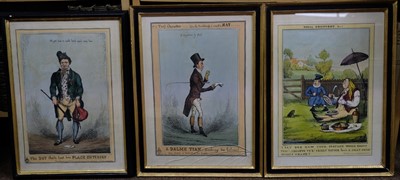 Lot 214 - Heath (William). A collection of ten caricatures, circa 1829