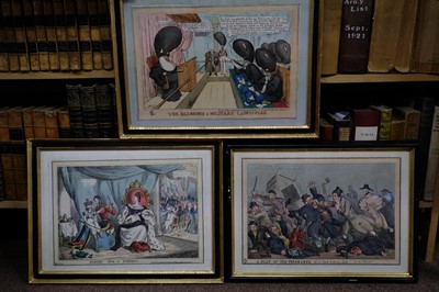 Lot 214 - Heath (William). A collection of ten caricatures, circa 1829