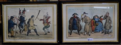 Lot 214 - Heath (William). A collection of ten caricatures, circa 1829