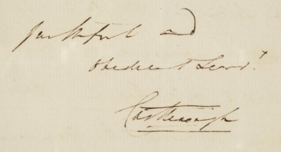 Lot 261 - Castlereagh (Viscount). Four letters written as foreign secretary to Charles Stuart, 1812-15