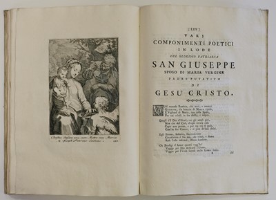 Lot 291 - Fossati (Giorgio). Memorie della vita del ... san Giuseppe figurate in rame, 1st edition, 1750