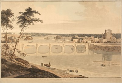 Lot 255 - Daniell (William). View of the New Bridge over the River Tweed at Kelso, Scotland, 1804
