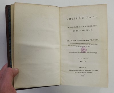 Lot 70 - Mackenzie (Charles). Notes on Haiti, 1st edition, 1830, & 5 others