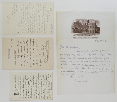 Lot 629 - Literary Autographs. A group of 15 autographs, 20th century