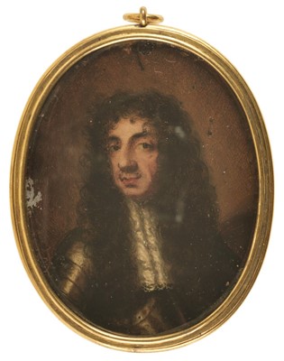 Lot 361 - Beale (Mary, 1633-1699, after). Portrait miniature of King Charles II (1630-1685), late 17th century