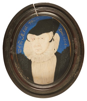 Lot 389 - Hilliard (Nicholas, 1547-1619, after). Portrait miniature of a woman in a ruff, 19th century