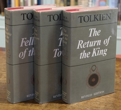 Lot 894 - Tolkien (J.R.R.) The Lord of the Rings, 3 volumes, 2nd edition, 1966-67