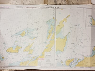 Lot 88 - Sea charts. A collection of 17 sea charts of Australia, 20th century