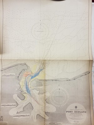 Lot 88 - Sea charts. A collection of 17 sea charts of Australia, 20th century