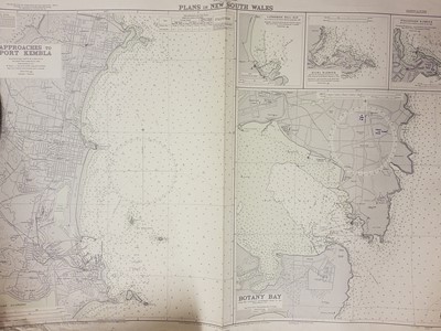 Lot 88 - Sea charts. A collection of 17 sea charts of Australia, 20th century