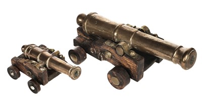 Lot 124 - Naval Guns. Two model naval cannons circa 1930s