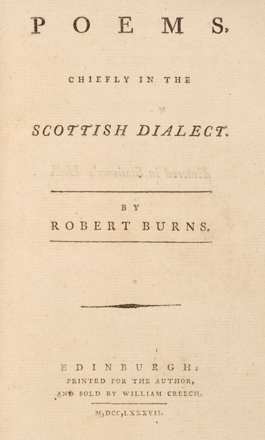 Lot 152 - Burns (Robert). Poems, 1st Edinburgh edition, 1787