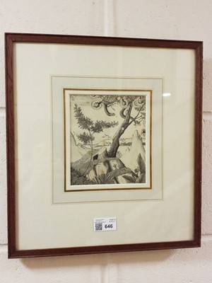 Lot 646 - Lowinsky (Thomas Esmond, 1892-1947). Fantastic Landscape, 1921