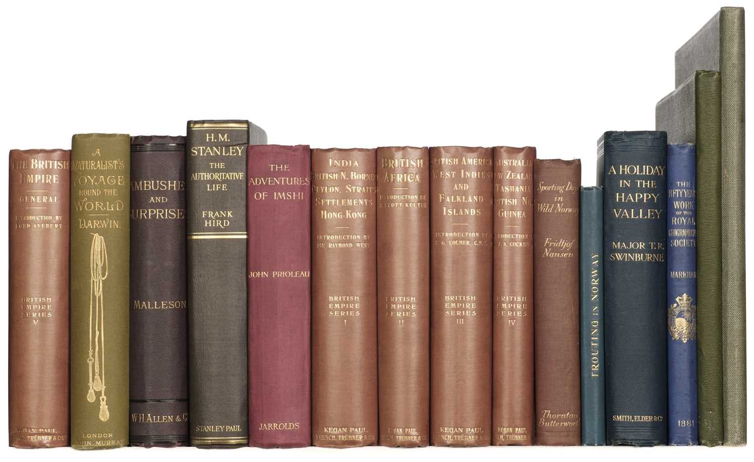 Lot 13 - Kegan Paul (publishers). British Empire Series, 5 volumes, 1900-6, & 10 others, travel