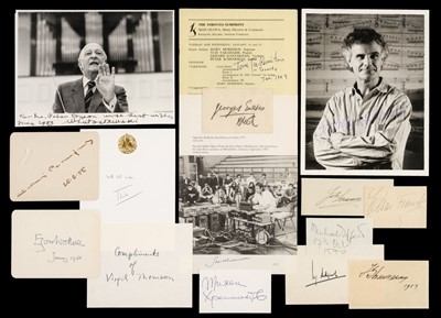 Lot 632 - Composers' Autographs. A collection of 21, all 20th century