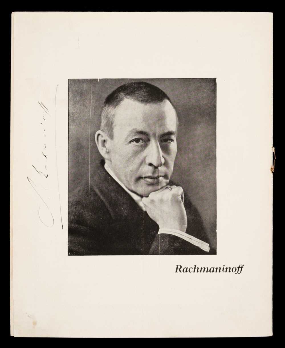 Lot 594 - Rachmaninoff (Sergei, 1873-1943). Signed Programme