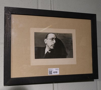 Lot 610 - Stravinsky (Igor, 1882-1971).