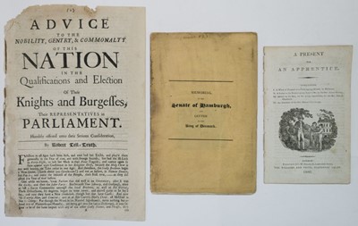 Lot 214 - Pamphlets. A collection of approx. 50 pamphlets and ephemera, mainly 18th-19th century