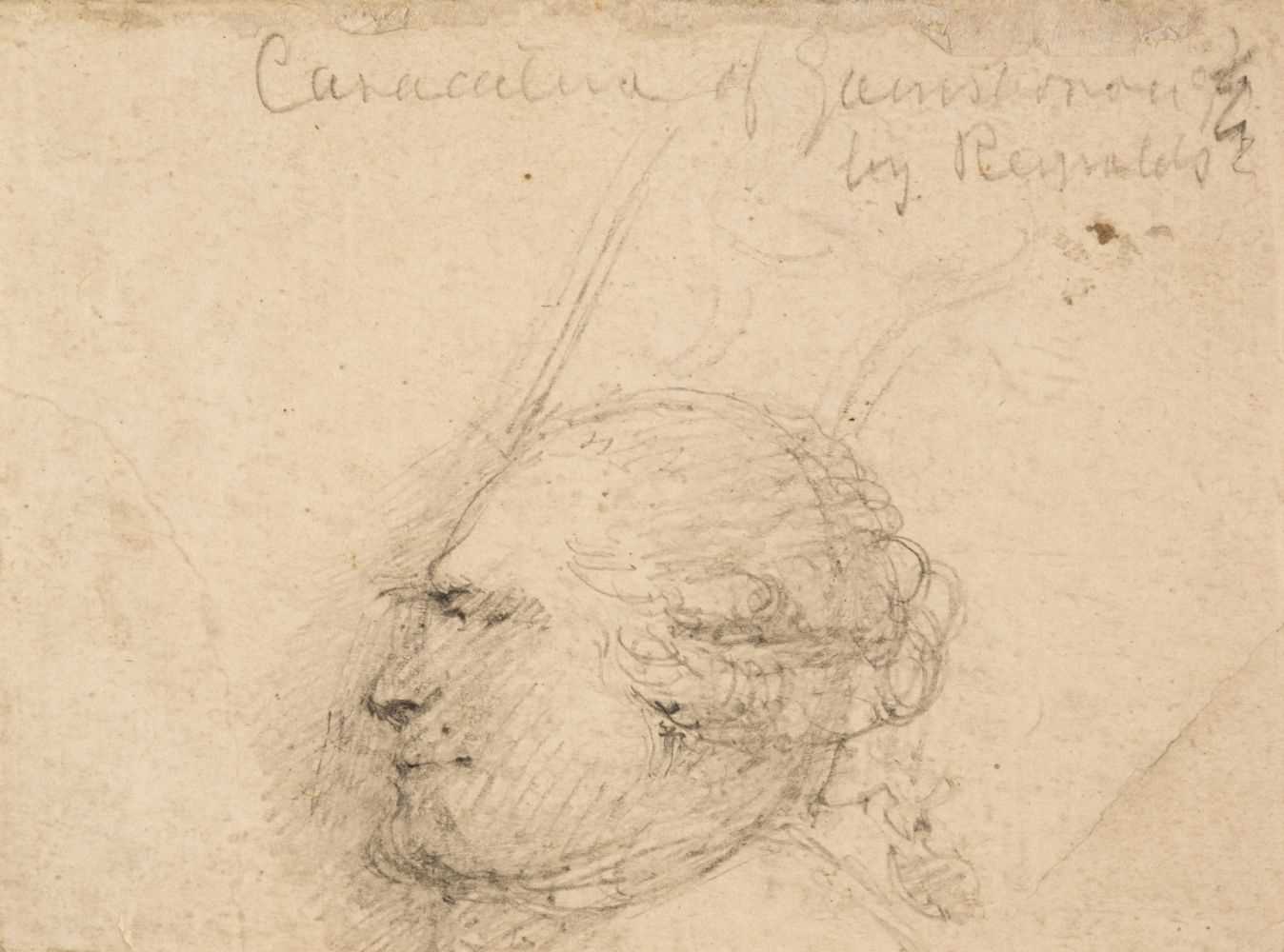 Lot 328 - Reynolds (Joshua, 1723-1792). Portrait Sketch in Profile of Thomas Gainsborough (1727-1788)