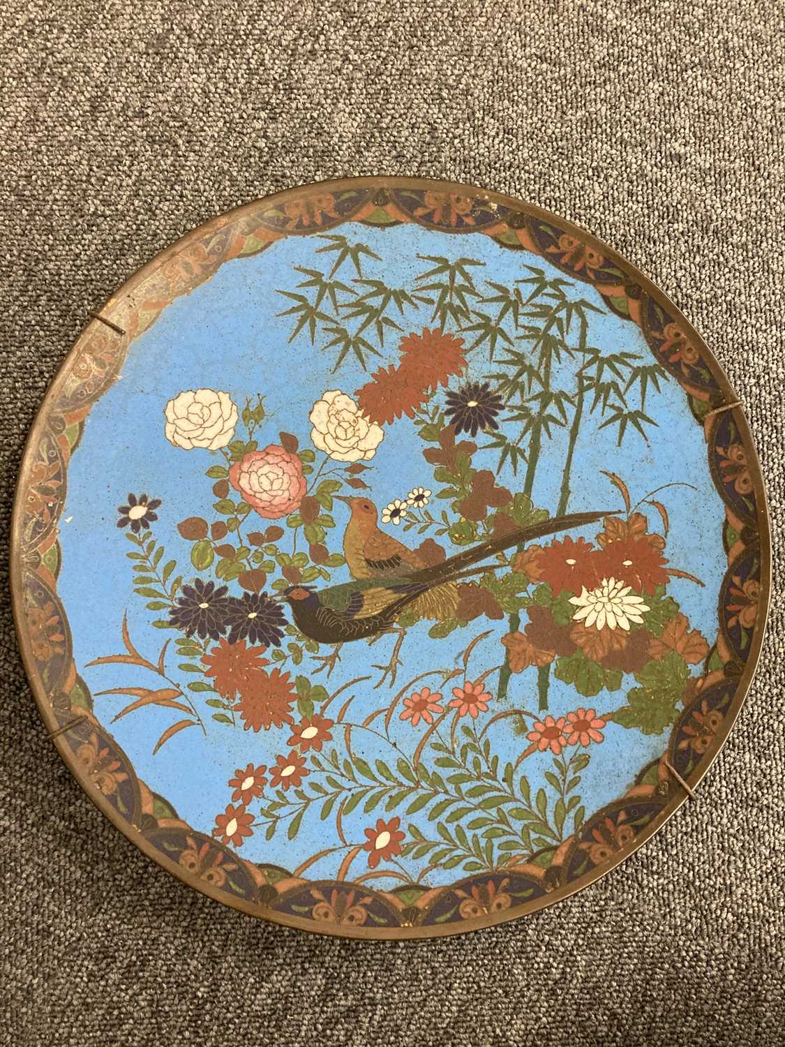 Lot 160 Chinese. Cloisonné plates