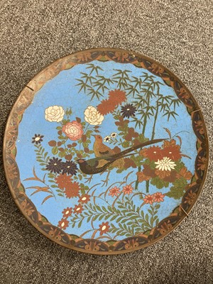 Lot 160 - Chinese. Cloisonné plates