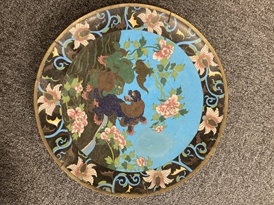 Lot 160 - Chinese. Cloisonné plates