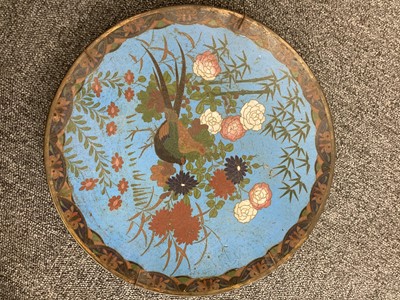 Lot 160 - Chinese. Cloisonné plates