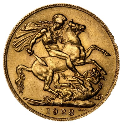 Lot 53 - George V full gold sovereign, 1928