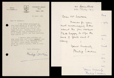 Lot 577 - Larkin (Philip, 1922-1985). Typed Letter Signed