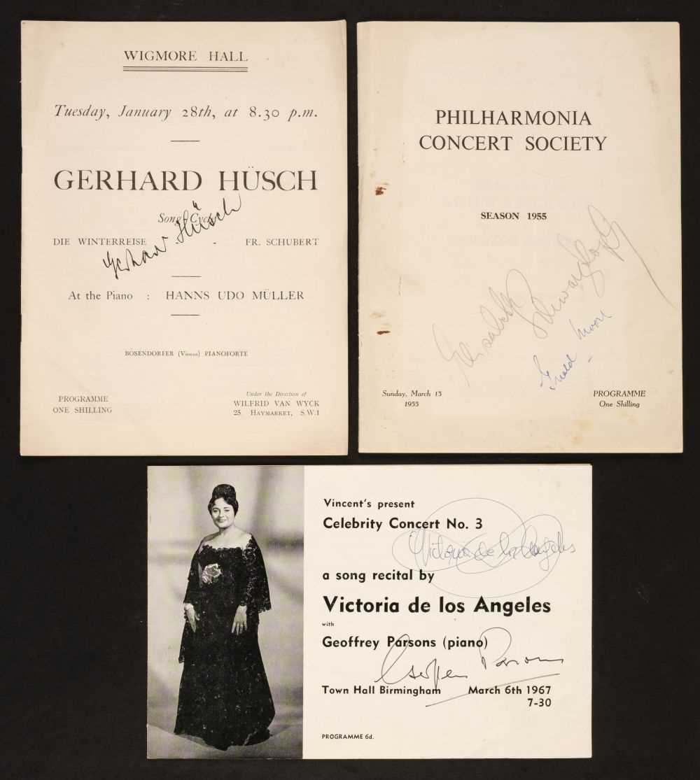 Lot 604 - Signed Concert Programmes. A good collection of 53 signed concert programmes, 1945-2006