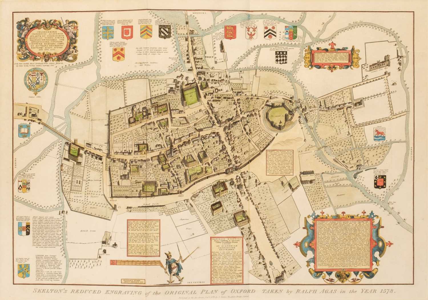 Lot 83 - Oxford. Skelton (J.), Skelton's Reduced Engraving of the Original Plan of Oxford, 1823