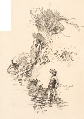 Lot 733 - Aldin (Cecil, 1870-1935). "Flushing Out", circa 1920