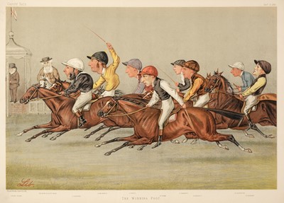 Lot 157 - Vanity Fair. A collection of 10 cartoons of Jockeys, late 19th & early 20th century