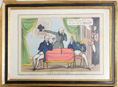 Lot 205 - Heath (William). Four caricatures, 1829